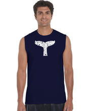 Load image into Gallery viewer, SAVE THE WHALES - Men&#39;s Word Art Sleeveless T-Shirt