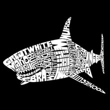 Load image into Gallery viewer, LA Pop Art Women&#39;s Dolman Word Art Shirt - SPECIES OF SHARK