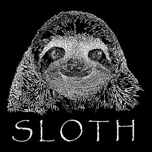 LA Pop Art Boy's Word Art Hooded Sweatshirt - Sloth
