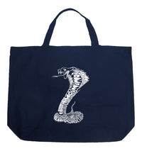 Load image into Gallery viewer, Types of Snakes - Large Word Art Tote Bag
