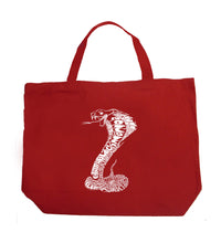 Load image into Gallery viewer, Types of Snakes - Large Word Art Tote Bag