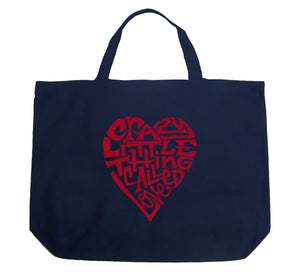 Crazy Little Thing Called Love - Large Word Art Tote Bag