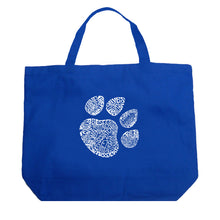 Load image into Gallery viewer, Cat Paw - Large Word Art Tote Bag