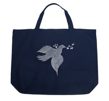 Load image into Gallery viewer, Dove - Large Word Art Tote Bag