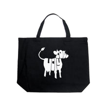 Load image into Gallery viewer, Holy Cow  - Large Word Art Tote Bag