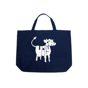 Holy Cow  - Large Word Art Tote Bag