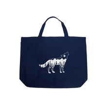 Load image into Gallery viewer, Howling Wolf  - Large Word Art Tote Bag
