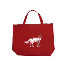 Load image into Gallery viewer, Howling Wolf  - Large Word Art Tote Bag