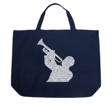 Load image into Gallery viewer, ALL TIME JAZZ SONGS - Large Word Art Tote Bag
