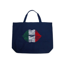 Load image into Gallery viewer, Latina Lips  - Large Word Art Tote Bag