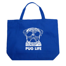 Load image into Gallery viewer, Pug Life - Large Word Art Tote Bag