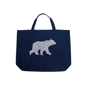Mama Bear  - Large Word Art Tote Bag