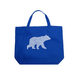Mama Bear  - Large Word Art Tote Bag