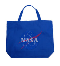 Load image into Gallery viewer, NASA&#39;s Most Notable Missions - Large Word Art Tote Bag