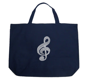 Music Note - Large Word Art Tote Bag