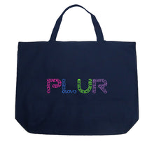 Load image into Gallery viewer, PLUR - Large Word Art Tote Bag