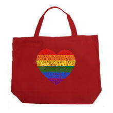 Load image into Gallery viewer, Pride Heart - Large Word Art Tote Bag