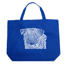 Load image into Gallery viewer, Pug Face - Large Word Art Tote Bag