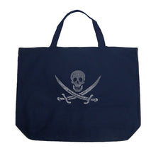 Load image into Gallery viewer, LYRICS TO A LEGENDARY PIRATE SONG - Large Word Art Tote Bag