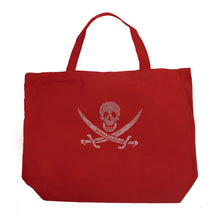 Load image into Gallery viewer, LYRICS TO A LEGENDARY PIRATE SONG - Large Word Art Tote Bag