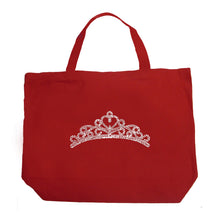 Load image into Gallery viewer, Princess Tiara - Large Word Art Tote Bag