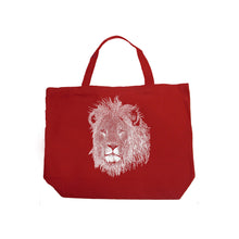 Load image into Gallery viewer, Lion  - Large Word Art Tote Bag