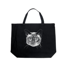 Load image into Gallery viewer, Siamese Cat  - Large Word Art Tote Bag