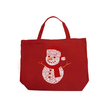 Load image into Gallery viewer, Christmas Snowman - Large Word Art Tote Bag