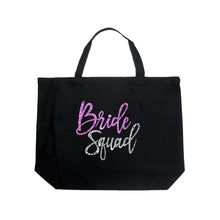 Load image into Gallery viewer, Large Word Art Tote Bag - Bride Squad