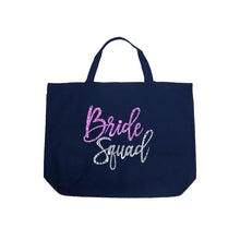 Load image into Gallery viewer, Large Word Art Tote Bag - Bride Squad