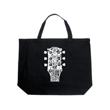 Load image into Gallery viewer, Guitar Head Music Genres  - Large Word Art Tote Bag