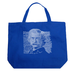 Mark Twain - Large Word Art Tote Bag