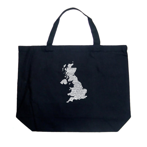 GOD SAVE THE QUEEN - Large Word Art Tote Bag