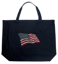 Load image into Gallery viewer, American Wars Tribute Flag - Large Word Art Tote Bag