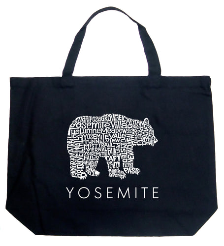 Yosemite Bear - Large Word Art Tote Bag