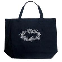 Load image into Gallery viewer, CROWN OF THORNS - Large Word Art Tote Bag