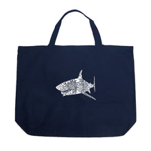 Load image into Gallery viewer, SPECIES OF SHARK - Large Word Art Tote Bag