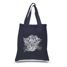 Load image into Gallery viewer, Cat Face - Small Word Art Tote Bag