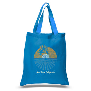 Cities In San Diego - Small Word Art Tote Bag