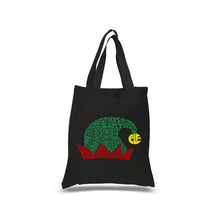 Load image into Gallery viewer, Christmas Elf Hat - Small Word Art Tote Bag