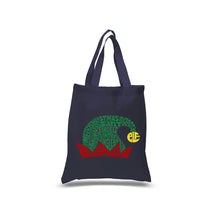Load image into Gallery viewer, Christmas Elf Hat - Small Word Art Tote Bag