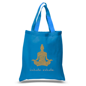 Inhale Exhale - Small Word Art Tote Bag