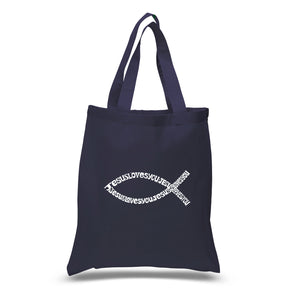 Jesus Loves You - Small Word Art Tote Bag