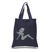 Load image into Gallery viewer, Mudflap Girl Keep on Truckin - Small Word Art Tote Bag