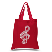 Load image into Gallery viewer, Music Note - Small Word Art Tote Bag