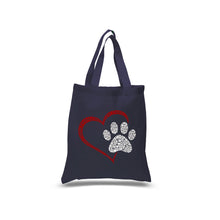 Load image into Gallery viewer, Paw Heart - Small Word Art Tote Bag