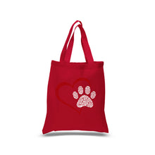 Load image into Gallery viewer, Paw Heart - Small Word Art Tote Bag