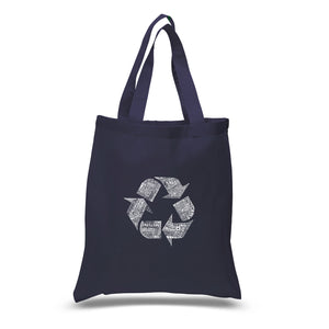 86 RECYCLABLE PRODUCTS - Small Word Art Tote Bag