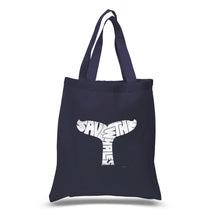 Load image into Gallery viewer, SAVE THE WHALES - Small Word Art Tote Bag