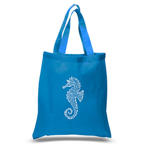 Types of Seahorse - Small Word Art Tote Bag